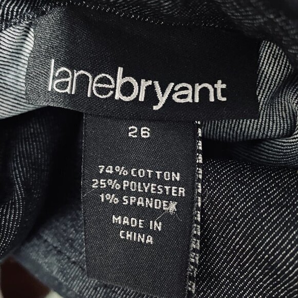 Lane Bryant Plus Size 26 Blazer Black Stretch Denim Womens Jacket - Picture 8 of 8